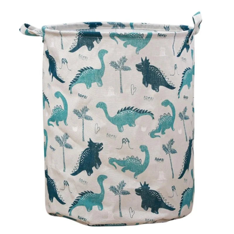 Cotton Linen Fabric Laundry Hamper Collapsible Toys Storage Organizer Bins Gift Basket for Bedroom Kids Room Wardrobe Bathroo