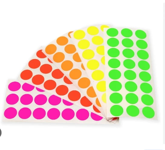500pcs Round Color Self-Adhesive Polka Dot Roll Labels DIY for Candle Craft Photo Frame