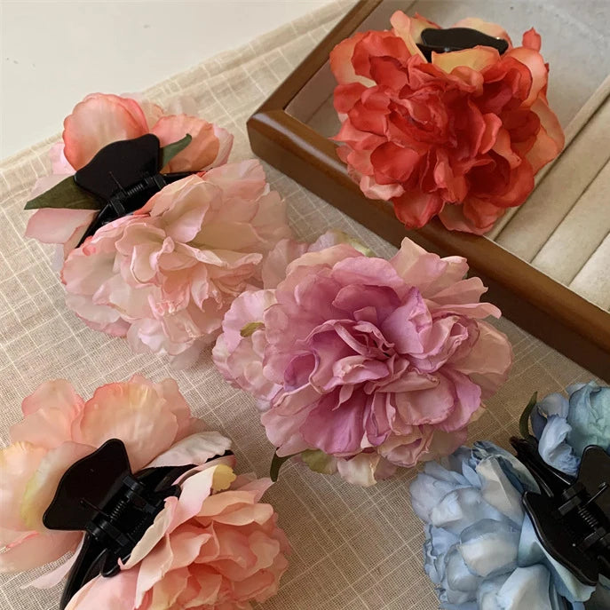 Big Flower Hair Claws Clips Women Girls Large Hair Clamps Ponytail Holder Barrettes Hair Accessories