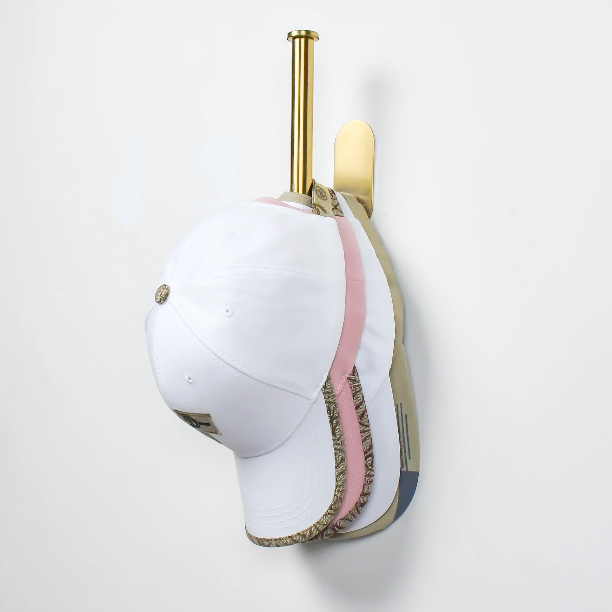 Stylish Stainless Steel Baseball Cap Organizer -Multifunctional Wall Mounted No Drill Hat Rack Stylish Space Saving