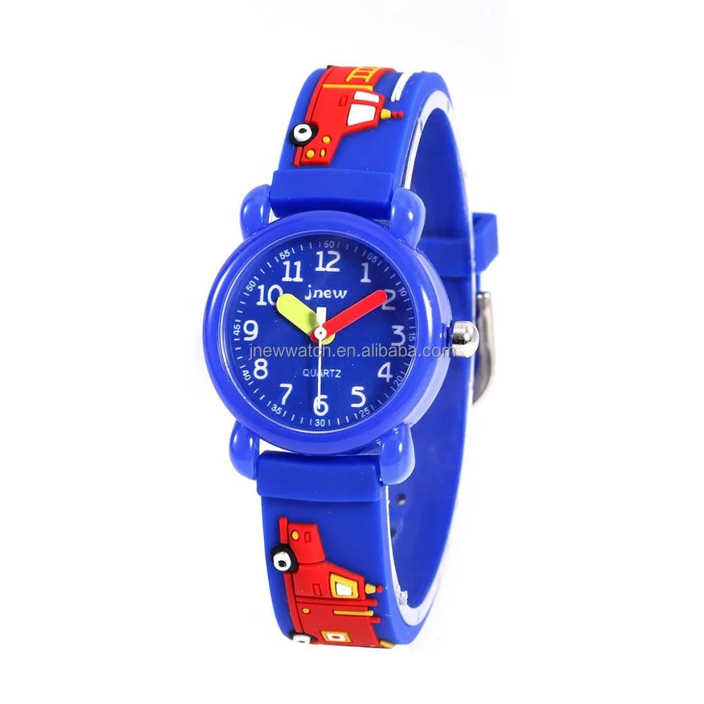 Cartoon Character Second Hand Watch for Kids Boys Fashion Dial Window Glass Gift