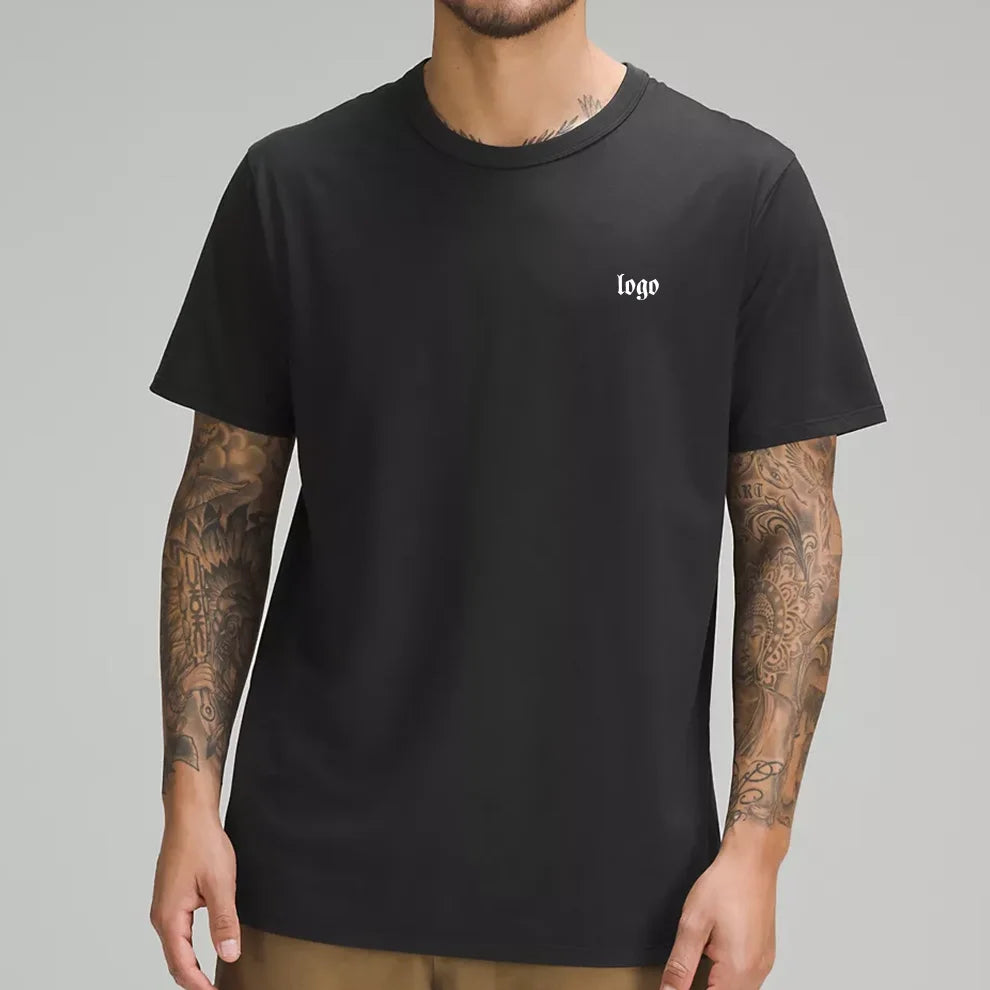 180g 7900 T-Shirt for Men Sports Quick Dry Breathable T Shirt Fitness 100% Cotton Workout Gym Training Tshirt