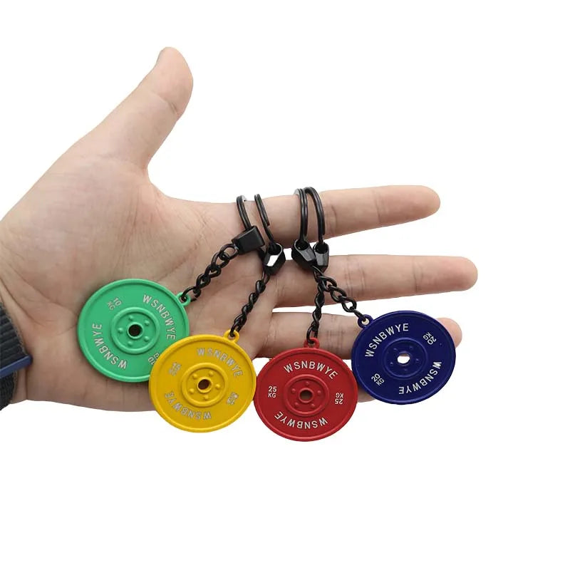 Wsnbwye Rubberized Weight Plates Commercial Grade DIY Sublimation Anime 3D llaveros CHAVEIRO 15kg Weight Plates Keychain