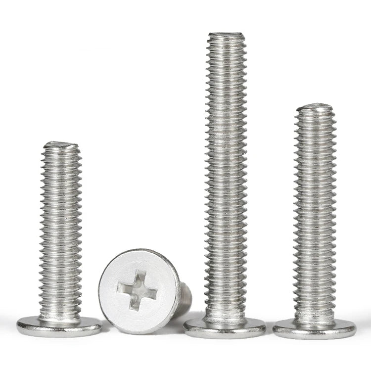M1 M1.2 M1.4 M1.6 M2 M2.5 M3 M4 304 Stainless Steel A2 Ultra Thin Super Low Profile Phillips Flat Head Machine Screw