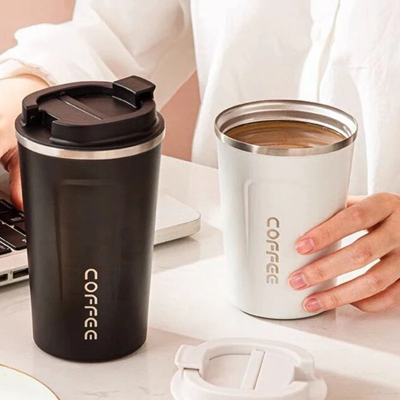 Wholesale Customized 510ml/380ml Double Wall Insulated Stainless Steel Coffee Mug Leakproof BPA Free Travel Office Cup Bulk