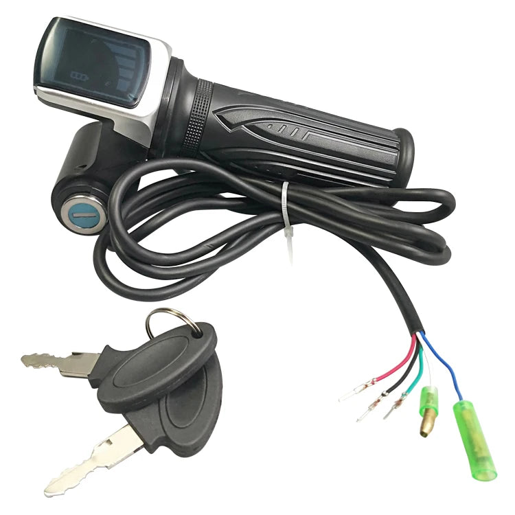 24V 36V 48V 60V Electric Bike Accelerator with LED Display Throttle Handlebar for E-bike/Electric Scooter Bike Parts Accessor