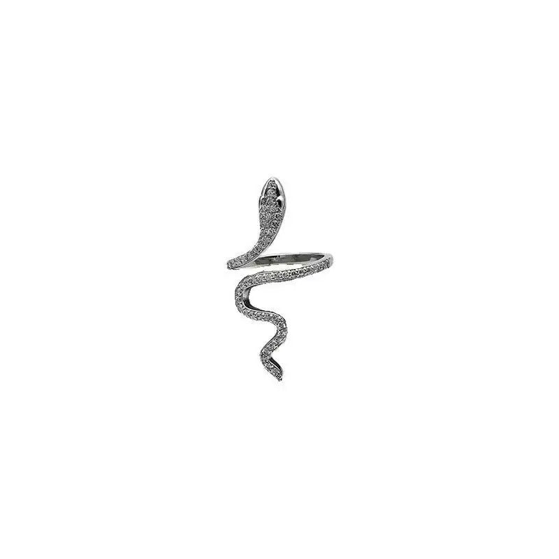 2025 Wholesale Open Snake Adjustable Animal Chunky Rings Diamond Rings Snake Rings for Girl Birthday Jewelry Gifts