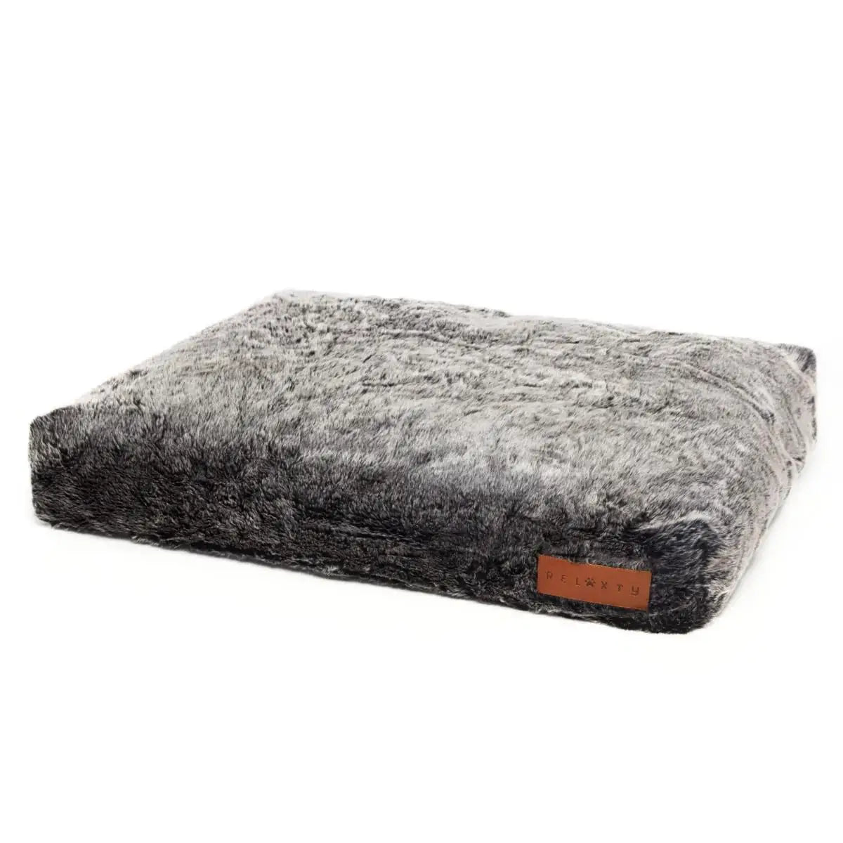 TEMPO COMFF Handmade Luxury Faux Fur Print Waterproof Removable Washable Pet Mattress for Dogs Large Cotton Fill Orthopedic B