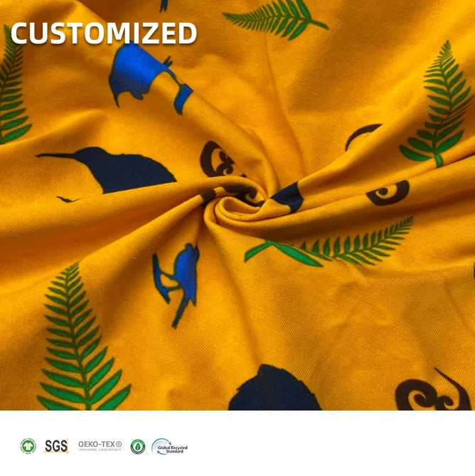 Sustainable Knitted 90% Cotton 10% Spandex Printed Single Jersey Fabric