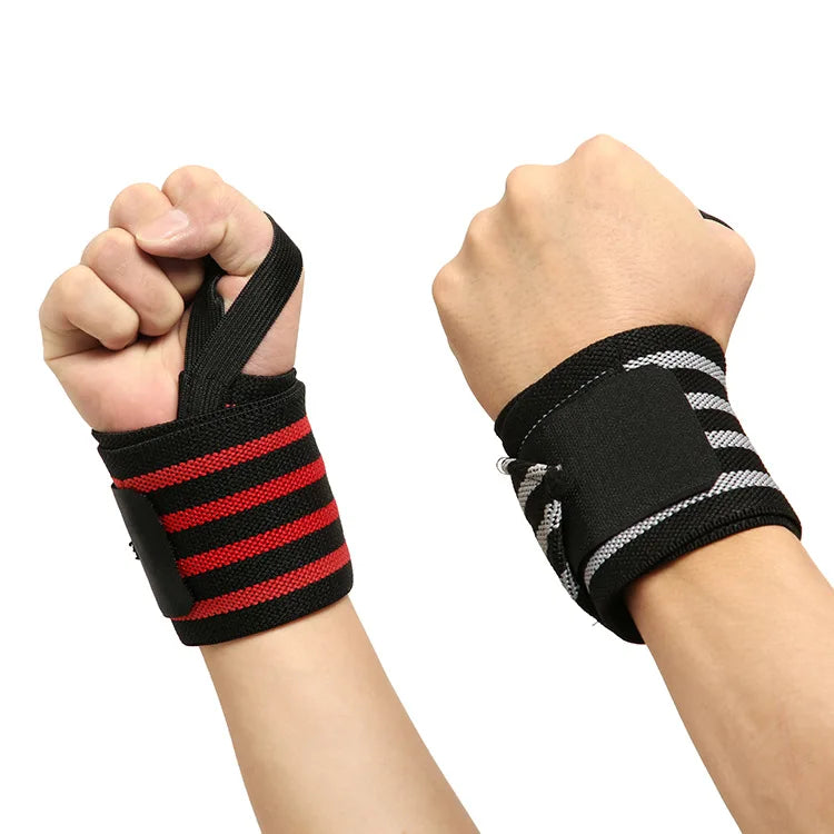 2026 Custom Logo Professional Thumb Loop Pull up Weight Lifting Power Gym Supports Assist Straps Wrist  Brace Wrap