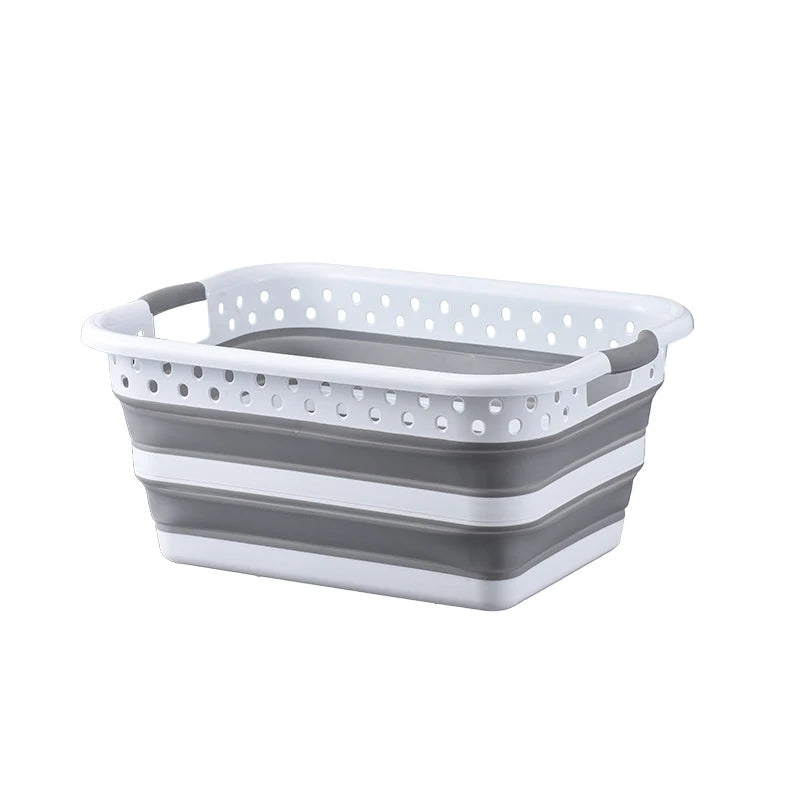 Household Multi-functional Plastic Folding Dirty Clothes Basket Sundries Storage Basket