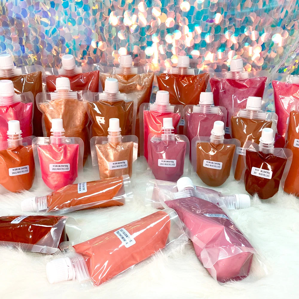 50G DIY Lips Makeup Vendor Lipgloss Base Versagel Vegan Cruelty Free Clear Lip Gloss Material in Pouch Lip Gloss Base