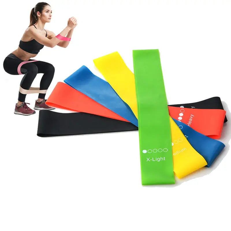 NJ Yoga Accessories Fitness Workout Rubber Exercise Sports Exercise Elastic Loop Strength Custom Logo Resistance Bands 5pc Se