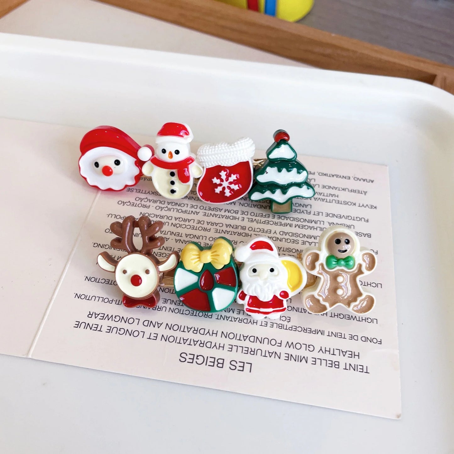 Christmas Cute Hair Clip Cartoon Old Man Elk Fringe Side Clip Girl Sweet Personality Fashion Quality Good Hair Accessories