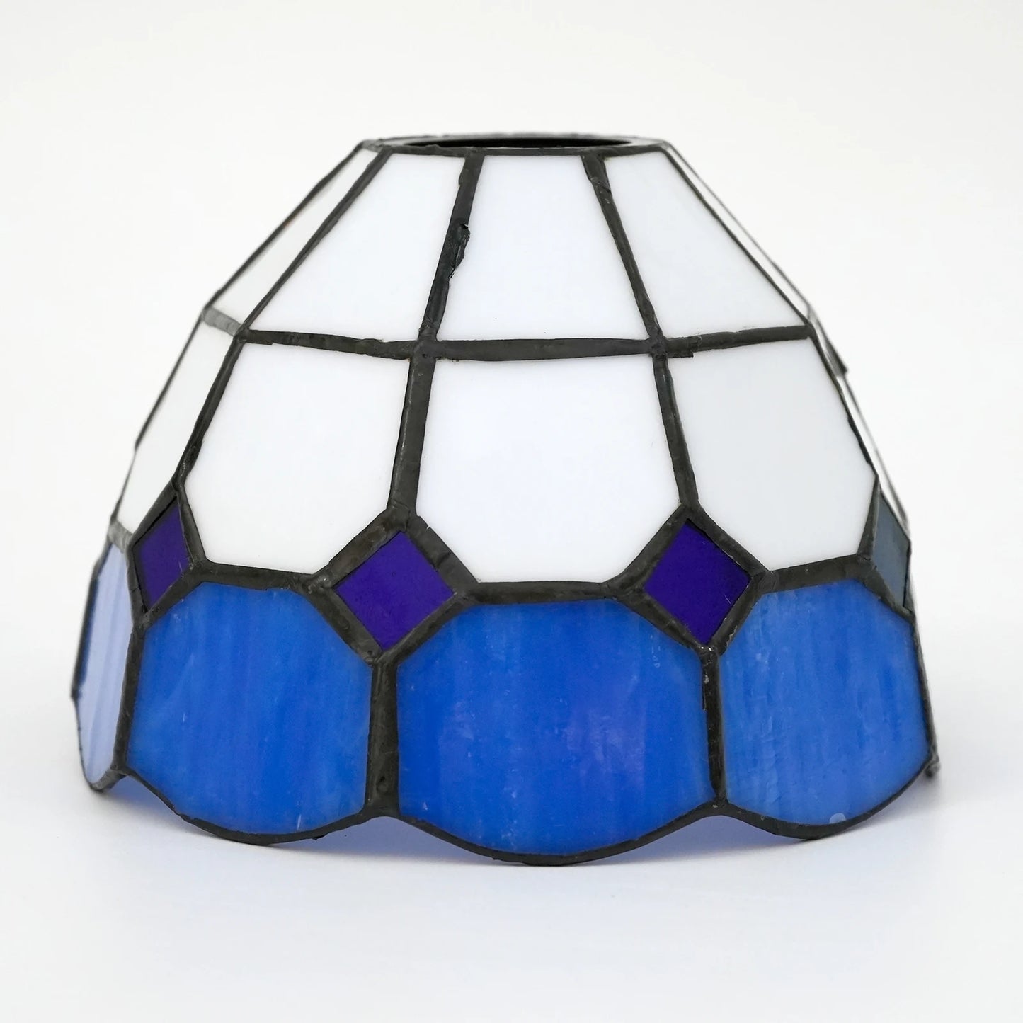 Protifcra Tiffany Lampshade 6 Inch Mediterranean Stained Glass Lamp Shade Used to Replace Floor Lamp Chandelier Ceiling Lamp
