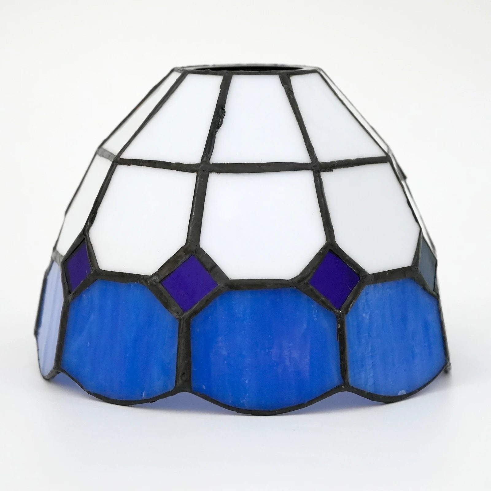 Protifcra Tiffany Lampshade 6 Inch Mediterranean Stained Glass Lamp Shade Used to Replace Floor Lamp Chandelier Ceiling Lamp