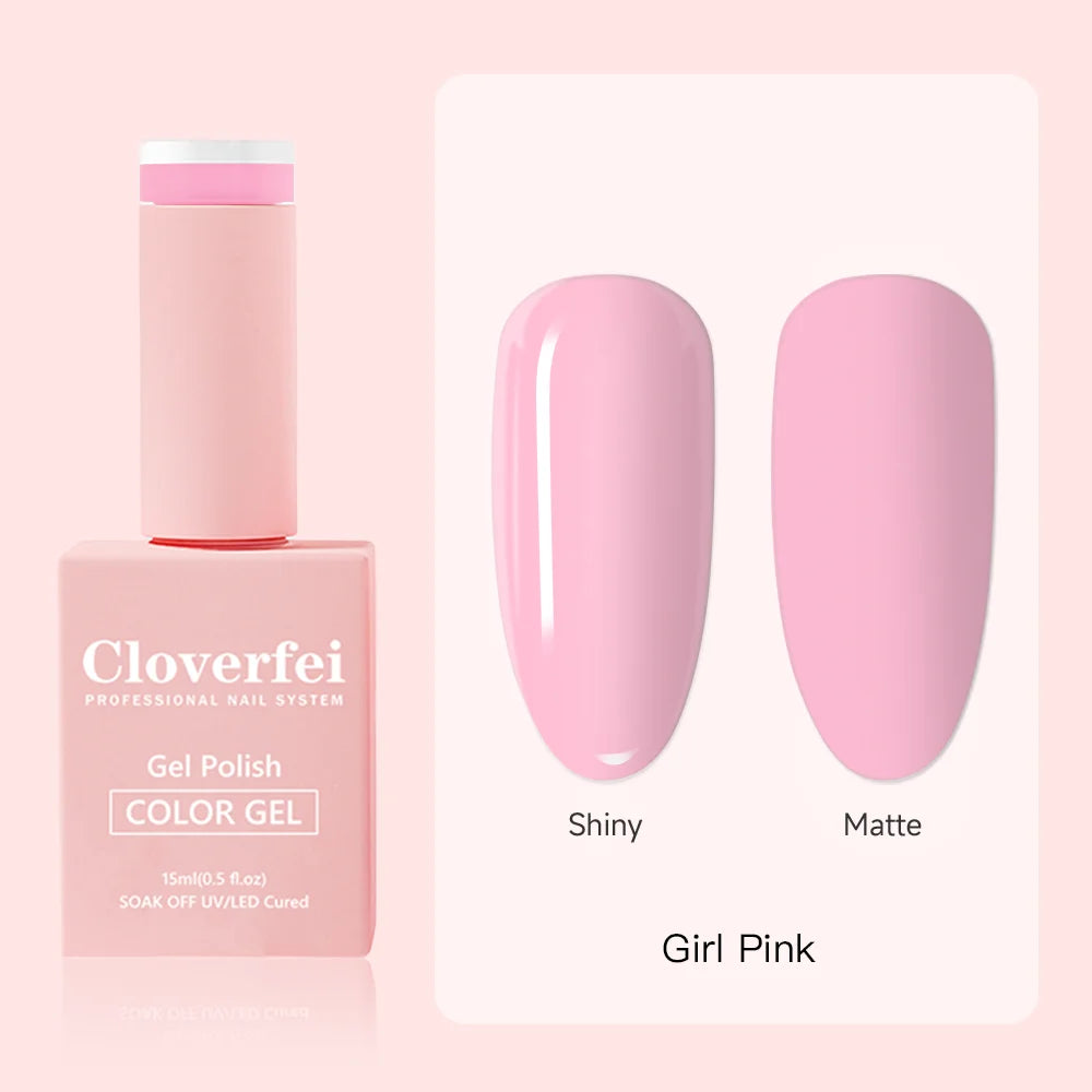 Cloverfei Nail Art Uv Gel Polish Salon Quality 15ml Soak off Colors Gel Varnish Nail Lacquer