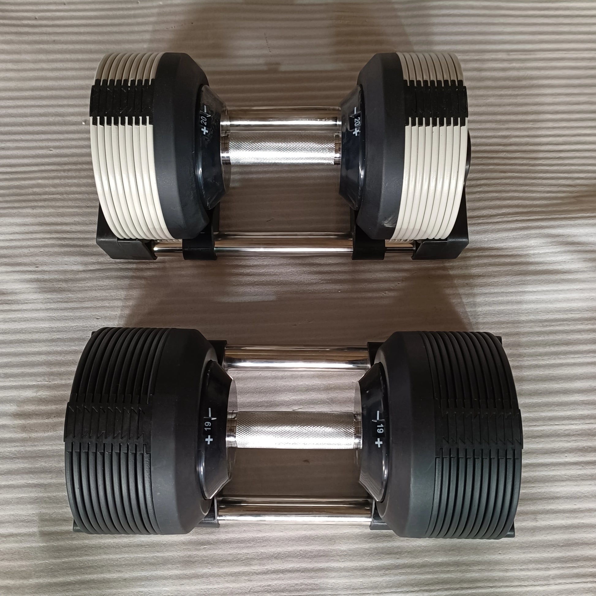 Wholesale 32KG  Adjustable Dumbbell 1KG Increment Free Weights Chrome Coated Dumbbells