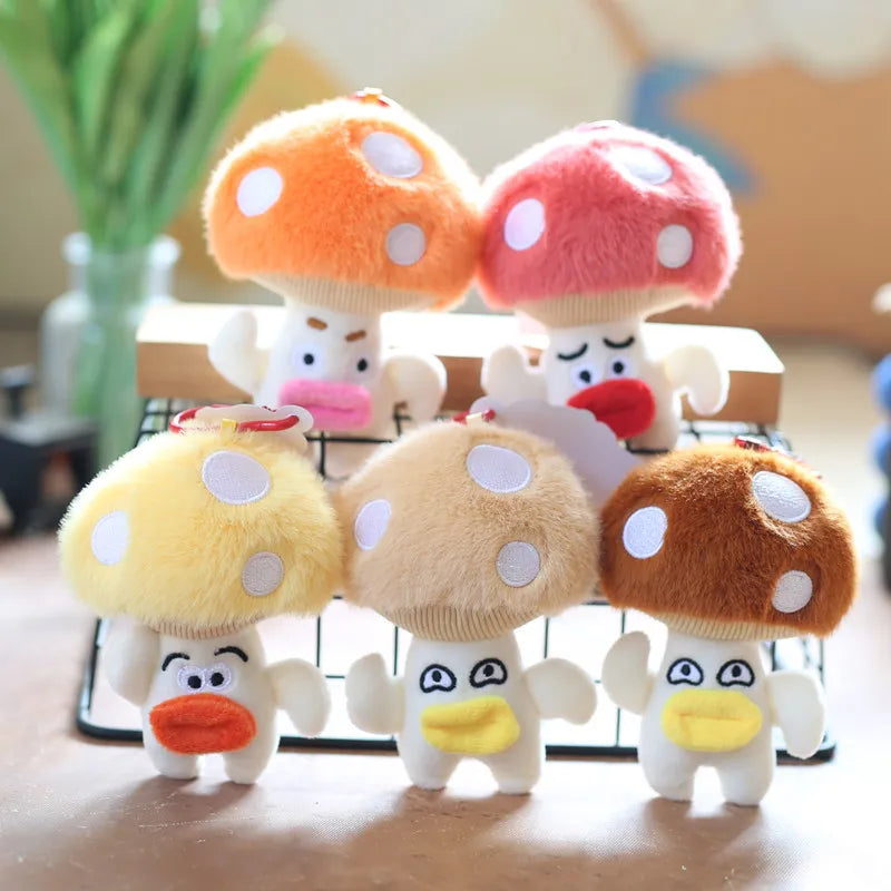 12cm Cute Cartoon Plush Mushroom Toys Keychains Wholesale Plush Doll Stuffed Animal Plush Toys for Toy Crane Game Claw Machin