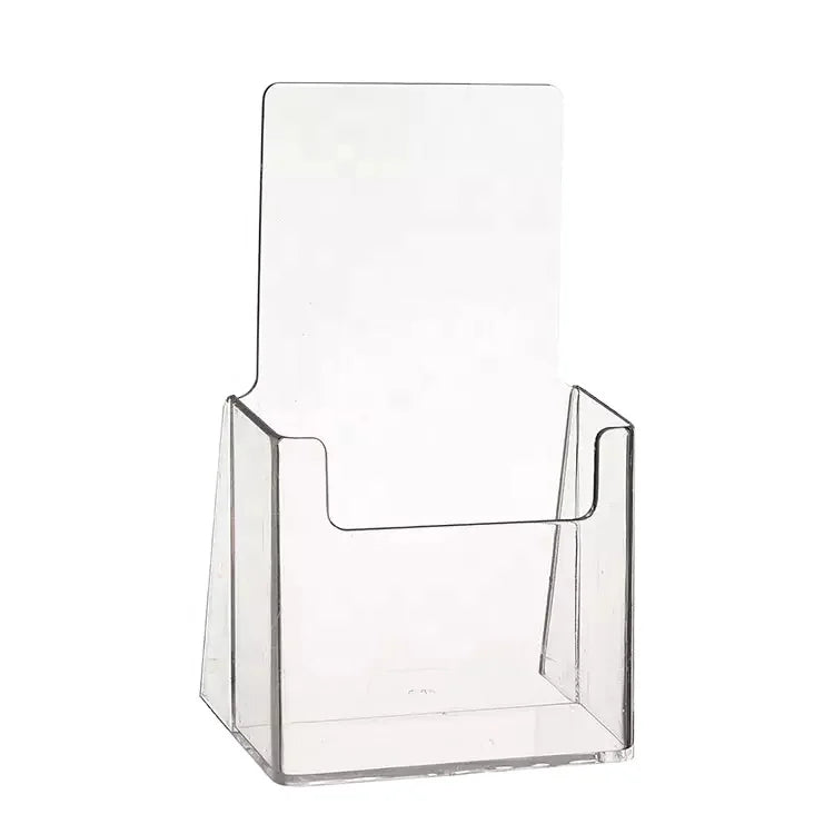 Best Price T Shape L Shape Magnetic A4 A5 A6 Wood Acrylic Vertical Paper Sign Holder Display Stand With Wooden Base