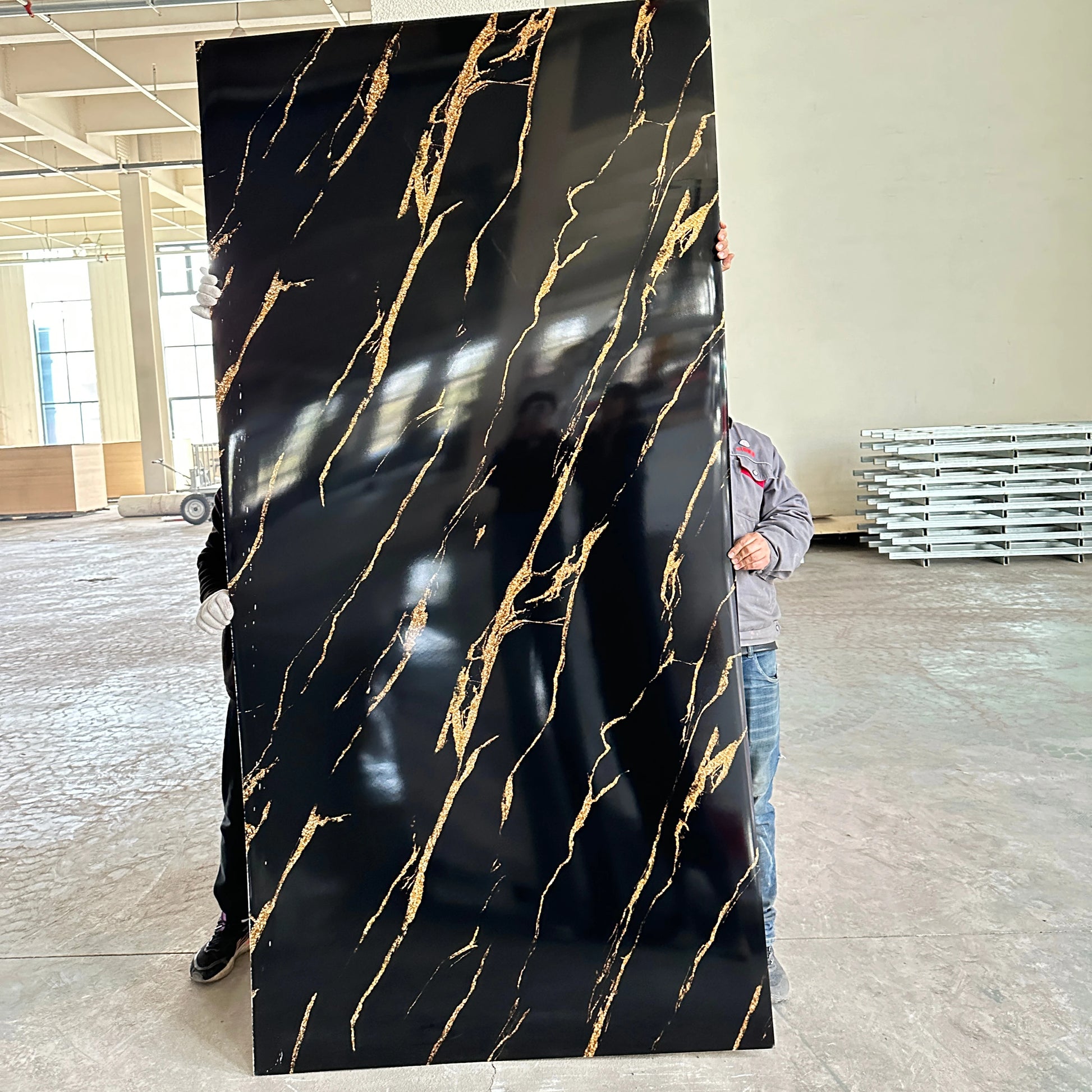 UV Coated High Glossy 1220*2440mm*3mm Marble PVC Sheets Panel for Hotel Wall Decoration