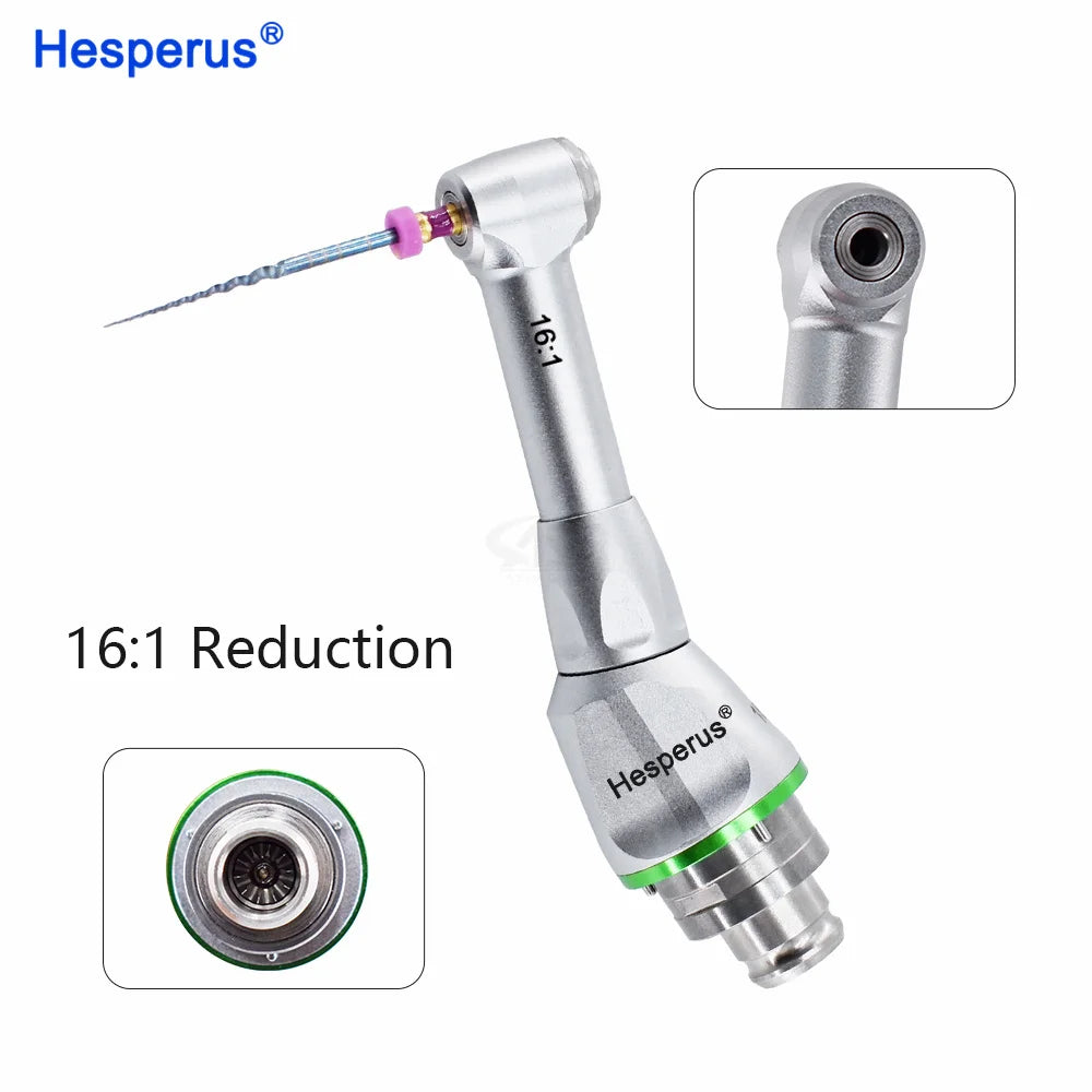 Dental 16:1 Reduction Contra Angle Handpiece Head Push Button for Wireless Endo Motor Dentistry Endodontic Treatment Tool