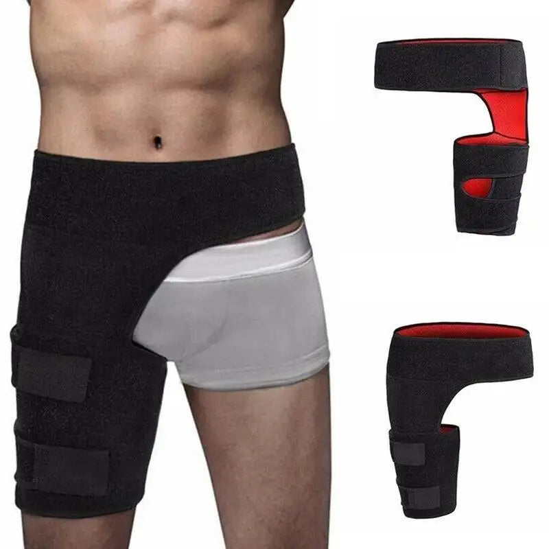 NJ Hip Support Brace Fitness Sports Protective Gear Compression Guards for Adjustable Sciatica Pain Relief Groin Injury Brace
