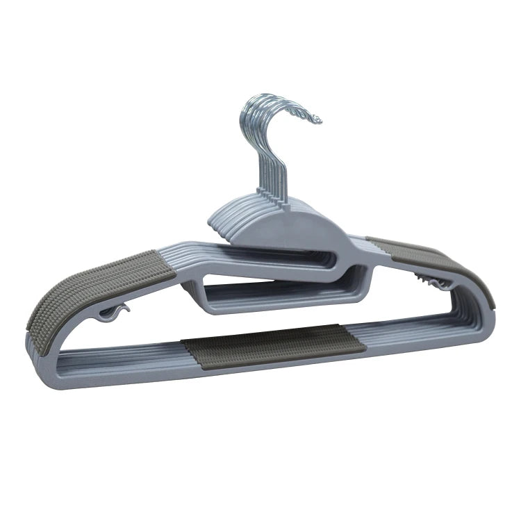 Multifunctional Non-Slip PP Clothes Hanger Space-Saving Coat & Pants Rack with Flexible Hanging Installation for Wardrobe
