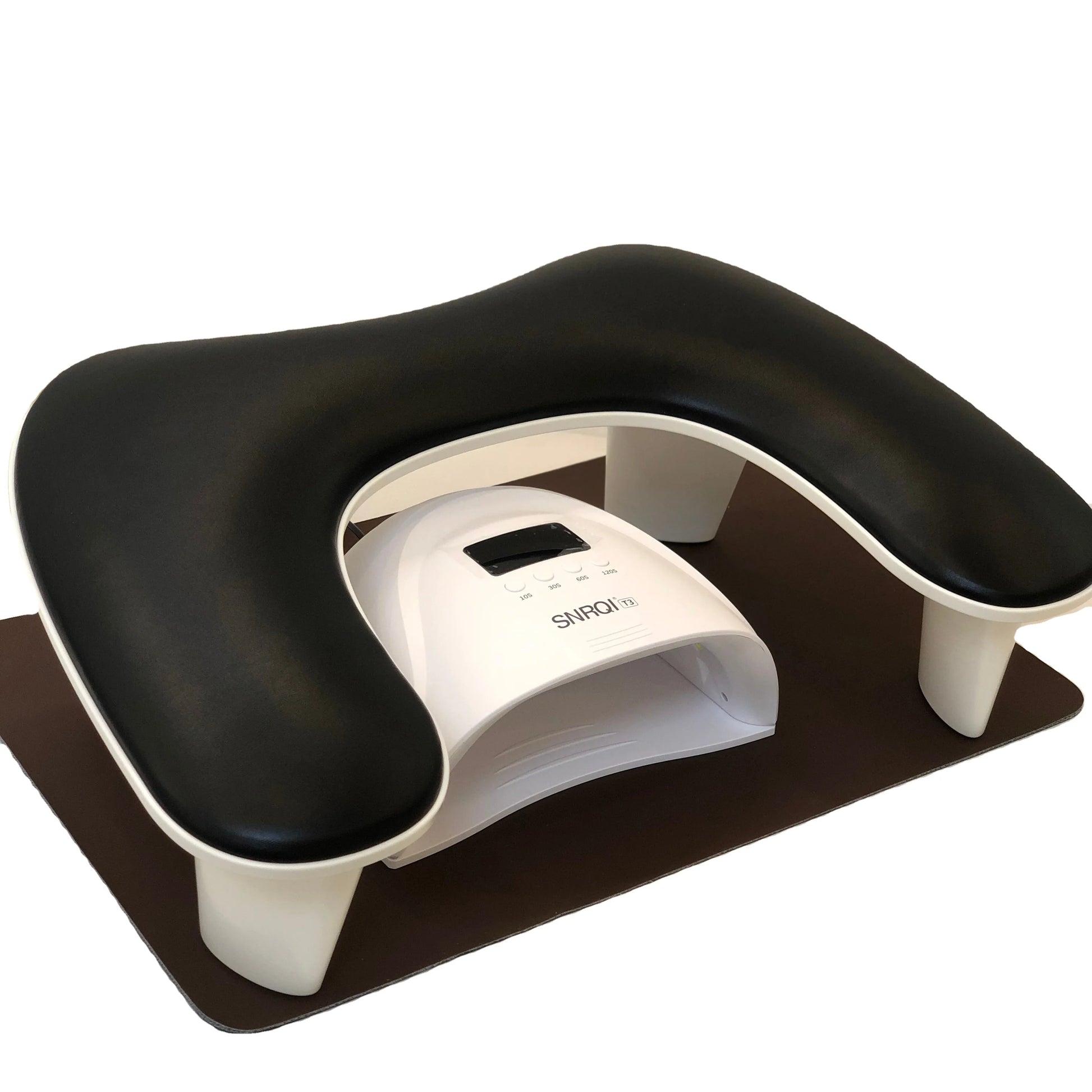 Professional Solid Plastic PU Leather Nail Cushion Manicure Tools Detachable Rectangle Bracket Big Soft Arm Rest Hand Pillow