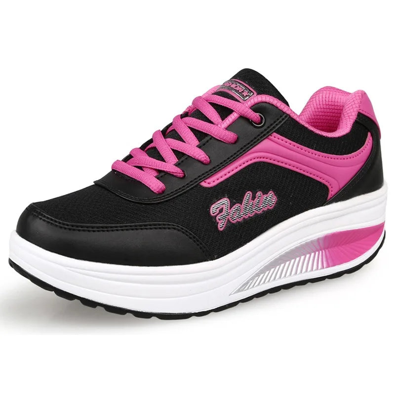 Ladies Fancy Lace up Sporting Shoes Girls Casual Sneaker Shoes Women Casual