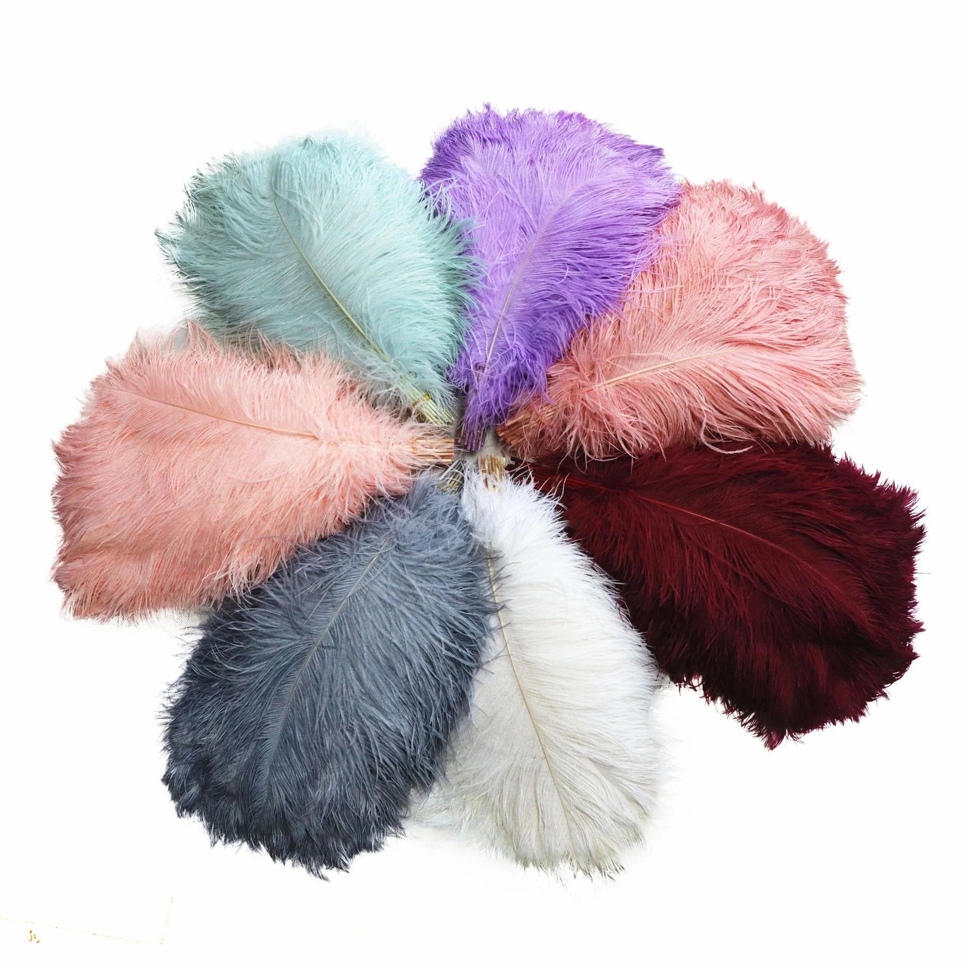 DIY 10-15CM Large White Carnival Festival Ostrich Feather for Wedding Party Decoration