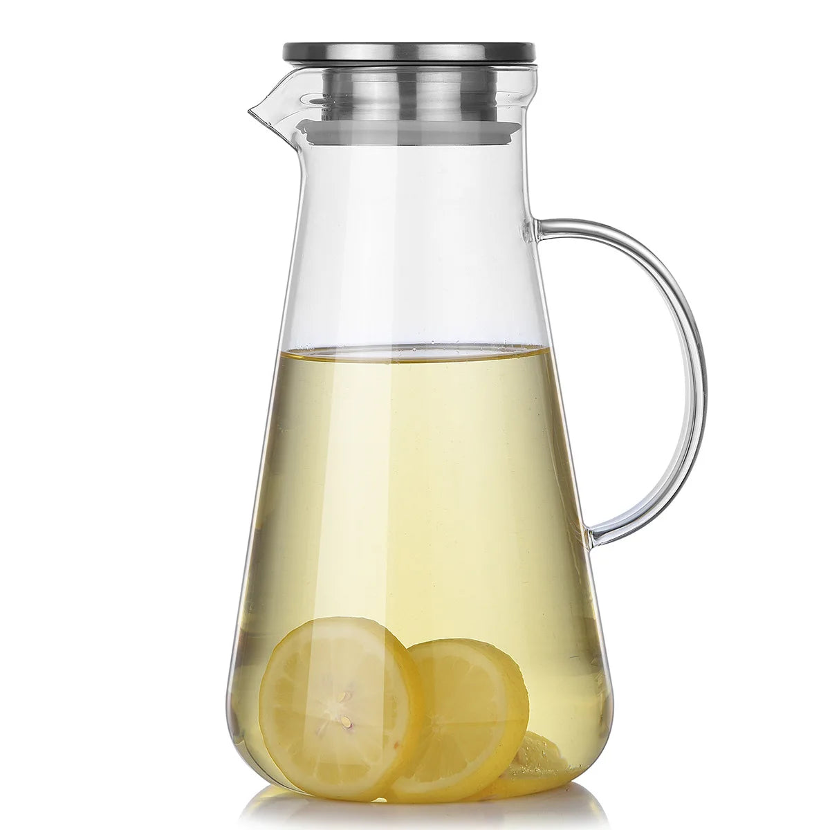 STARLII Custom Business Transparent Borosilicate Glass Water Pitcher for Juice Filter With Cork Lid