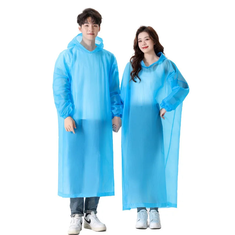 EVA Thickened Adult Pullover Raincoat Reusable Outdoor Touring Hiking Riding Pullover Raincoat Poncho