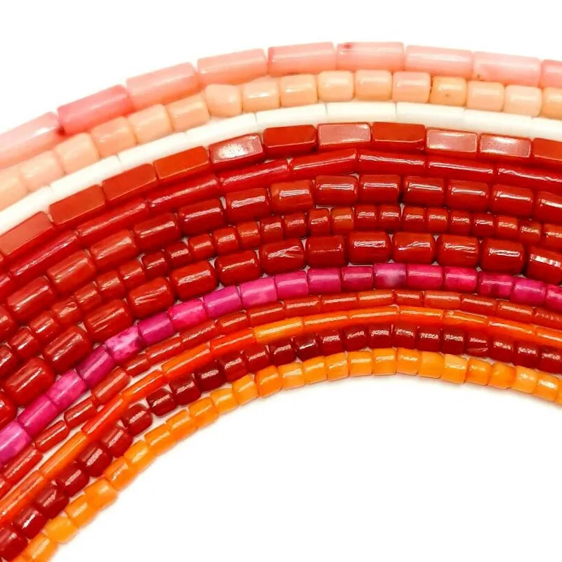 Natural Cylindrical Coral Bead Irregular Isolation Loose Beads for Jewelry Making DIY for Charms Bracelet Necklace Accessorie