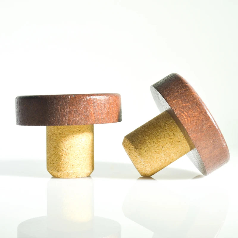 Top Cork Silicone Glass Bottle Cork Stopper Nature Natural for Vodka Whisky Tequila Spirit Bottle