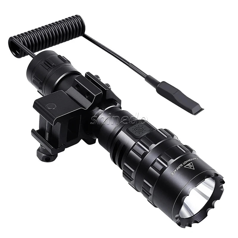Super Bright LED Aluminum Flashlight Zoomable Torch Flashlight IP66 Waterproof USB Rechargeable 18650 Battery Flashlight