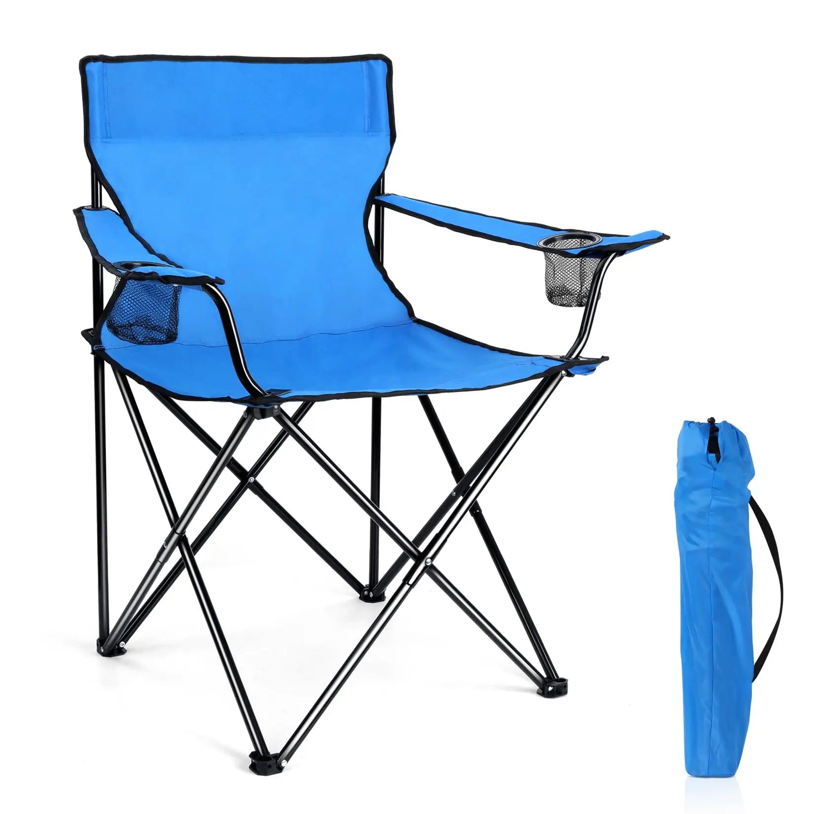 Modern Design Outdoor Folding Chairs Camping Portable Lightweight Durable Material Iron Frame Customizable Outdoor Furniture