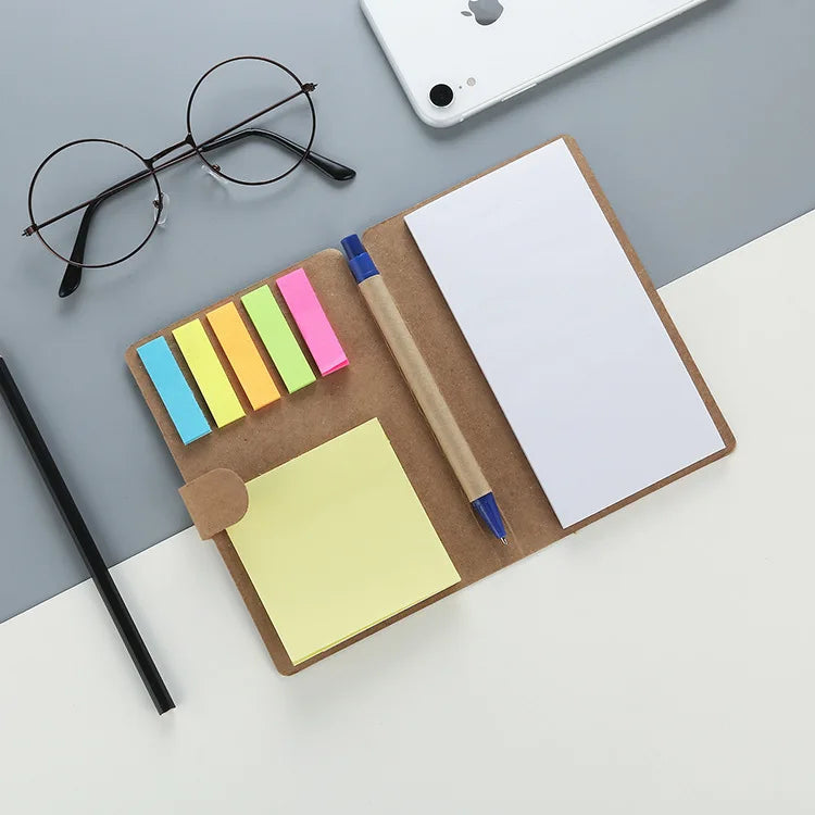 Multi-function Sticky Page Sticky Notes Pad with Pen Kraft Paper Sticky Notes Notebook Personalized Sticky Note Custom Gift S