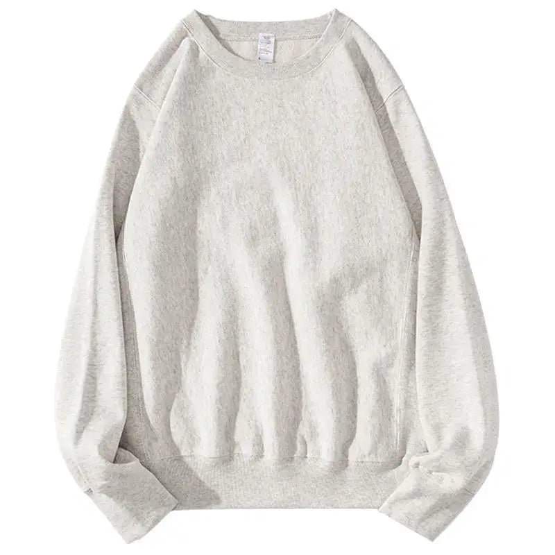 Wholesale Popular 460 Gsm Embroidered Men's Oversized Sweatshirt round Neck Hoodie in Spring Solid Color