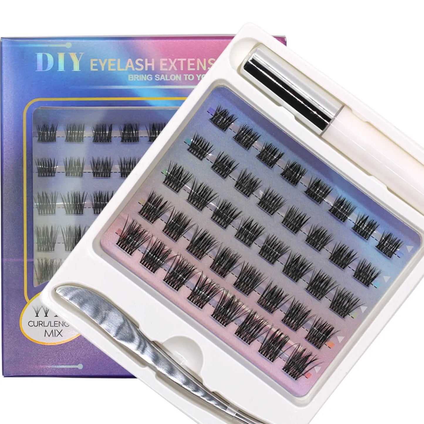 Superfine Eyelash DIY Lash Extensions Kit at Home DIY Eyelash Extensions Clusters