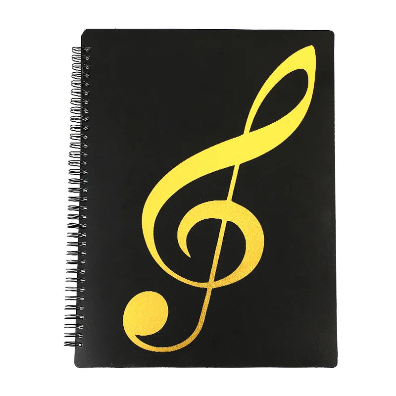 Leather Plastic Sleeves Stand Extender Flip Piano Book Black Choral Page Storage Holder Sheet Organizer Music Folder for Choi