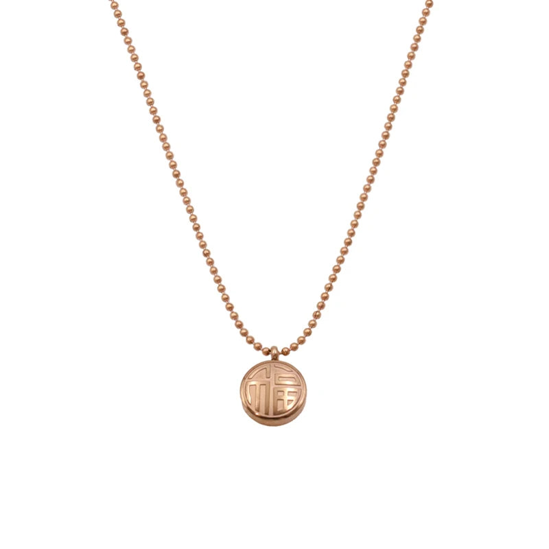 2024 Hot Fashion 14k18k Rose Gold-plated Necklace Stainless Steel Waterproof Leaf Pearl Necklace for Women Men Gift