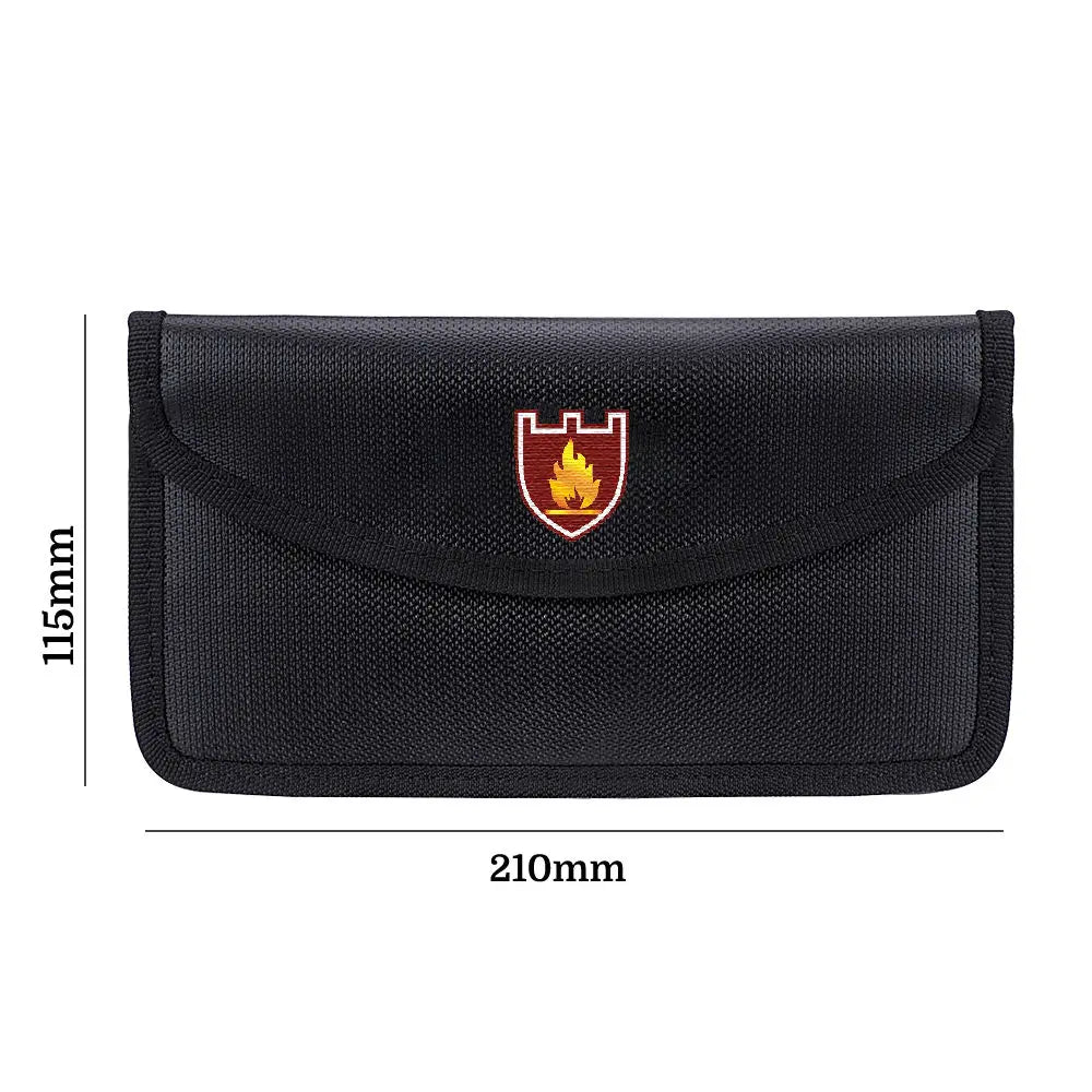 YIHUAXING Two Pockets Small Fireproof Storage Pouch Sleeve Anti-Signal Money Bag with Safe Envelope Pockets