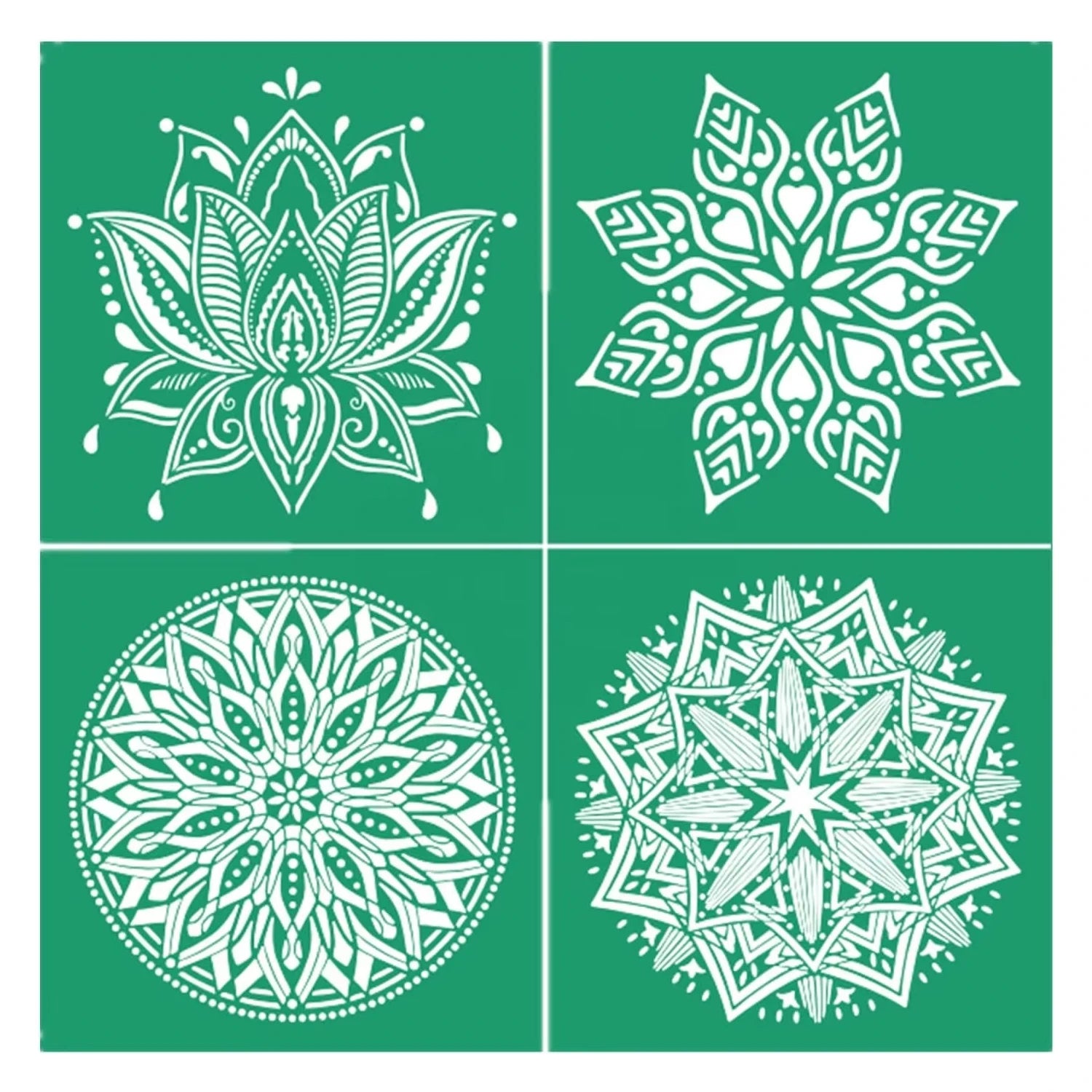 Reusable Silk Screen Stencils Mandala Stencils Adhesive Stencils for Painting on Wood DIY Home Decor