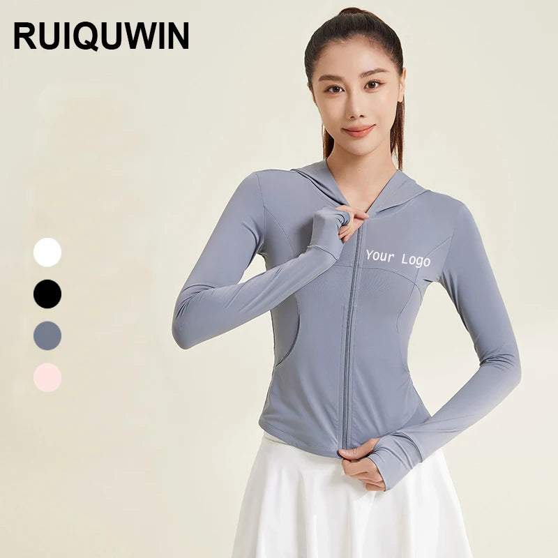 RUIQUWIN UPF 50+ New OEM Women Outdoor Running UV Proof Jacket Ice Silk Jacket Sun Proof Clothing Protection Jackets