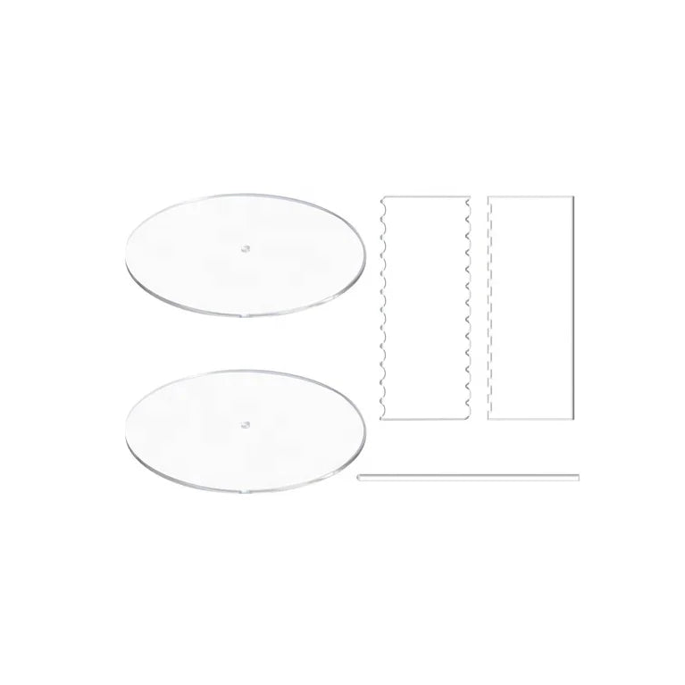Acrylic Round Cake Discs Set - Buttercream Cake Decorating Tools with for Serving Cake Decoration Bake Goods