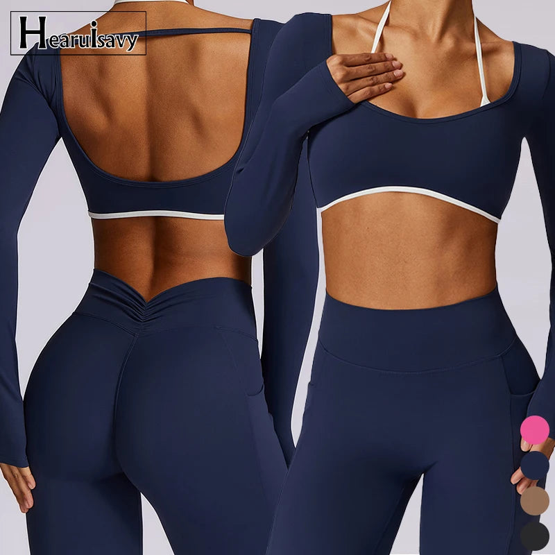 Quick Dry Yoga Coat Top Long Sleeve Running T-Shirt Fitness Clothes Women's Sport Wear Crop Top Fitness Yoga Wear