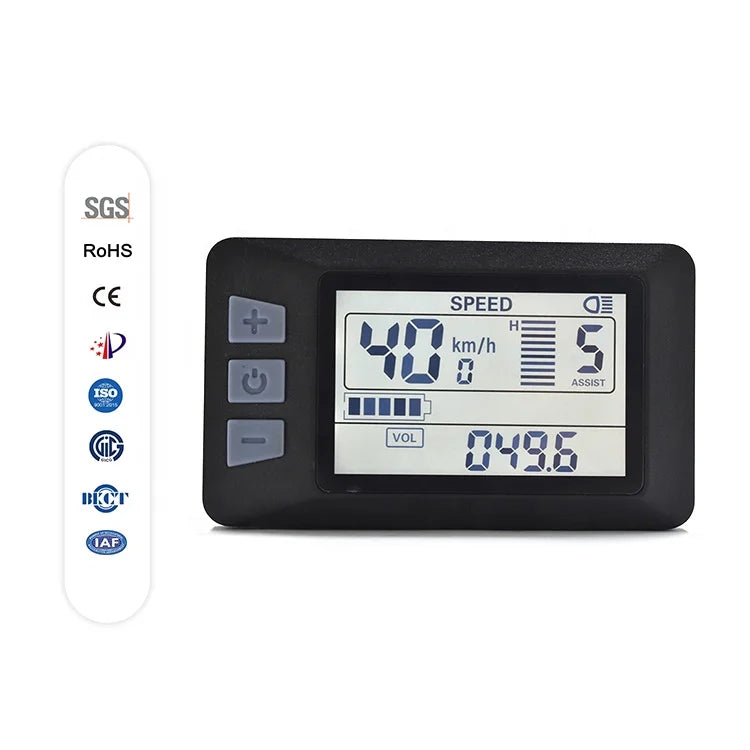 Electric Bicycle LED Digital Display Waterproof Rainproof Speedometer Mountain Bike Lithium Computer 36V/48V CE Certified