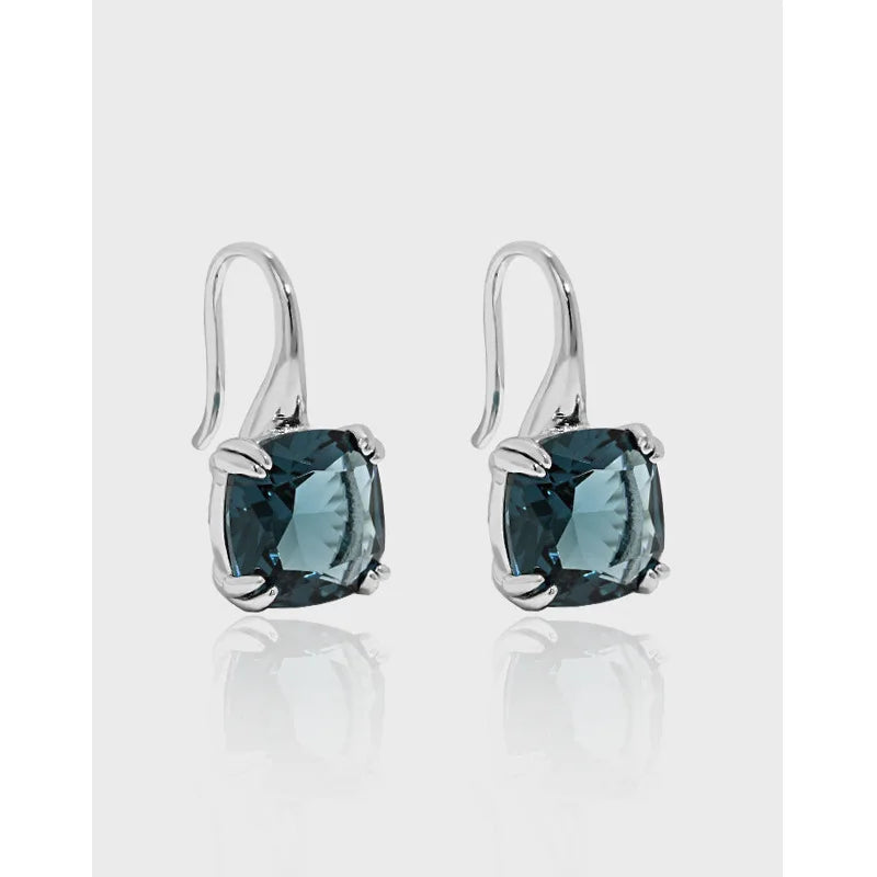 S925 Sterling Silver Designer Statement Earrings Temperament Inlaid Zircon Hoop Earrings 18K Gold Earrings Women Luxury Jewel