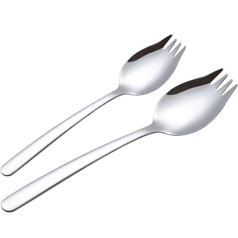 2 in 1 Classic Salad Spoon and Fork Customized logo Stainless Steel Spork